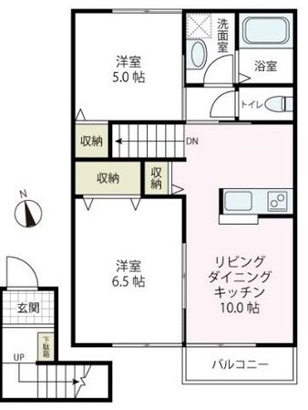 パルク・フルールA棟の物件間取画像